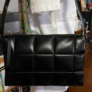 All Saints leather quilted shoulder bag